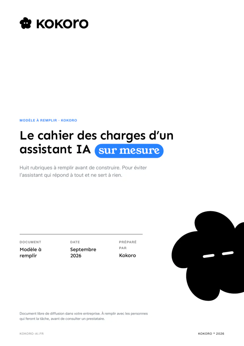 Couverture du document « Cahier des charges d’un assistant IA »