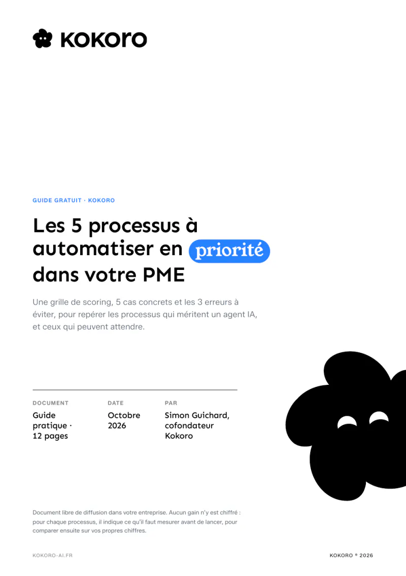 Couverture du document « Les 5 processus à automatiser en priorité dans votre PME »