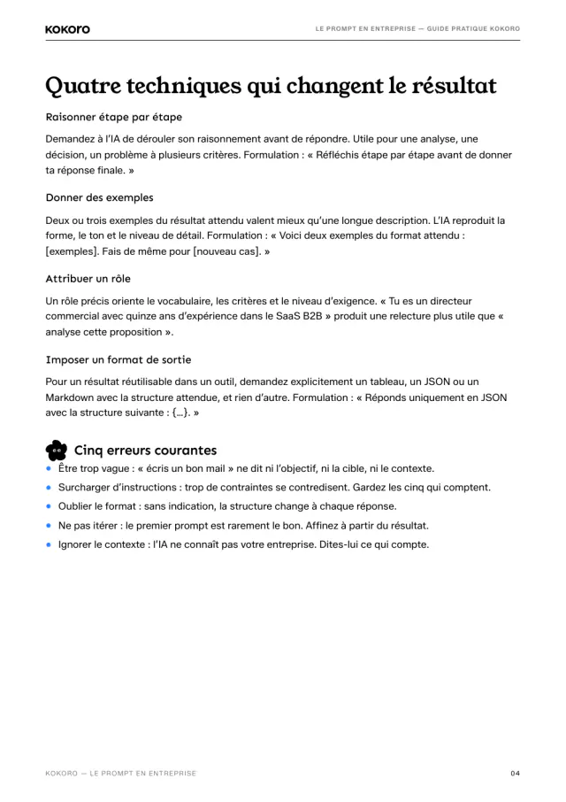 Page 4 du document : quatre techniques qui changent le résultat